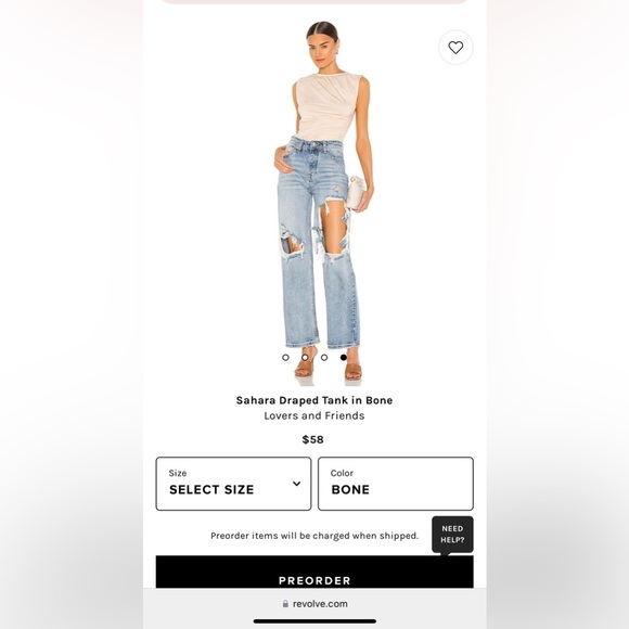 Lovers + Friends ruched tee top- size small - Picture 3 of 9